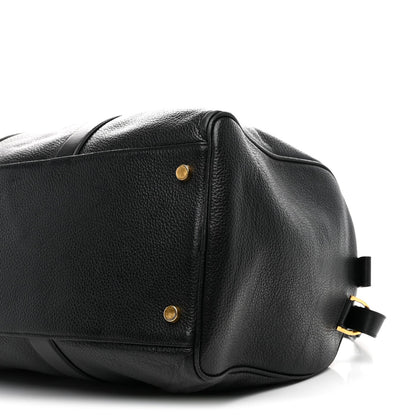 Calfskin Buckley Duffle Bag Black