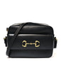 Textured Calfskin Small Horsebit 1955 Shoulder Bag Black