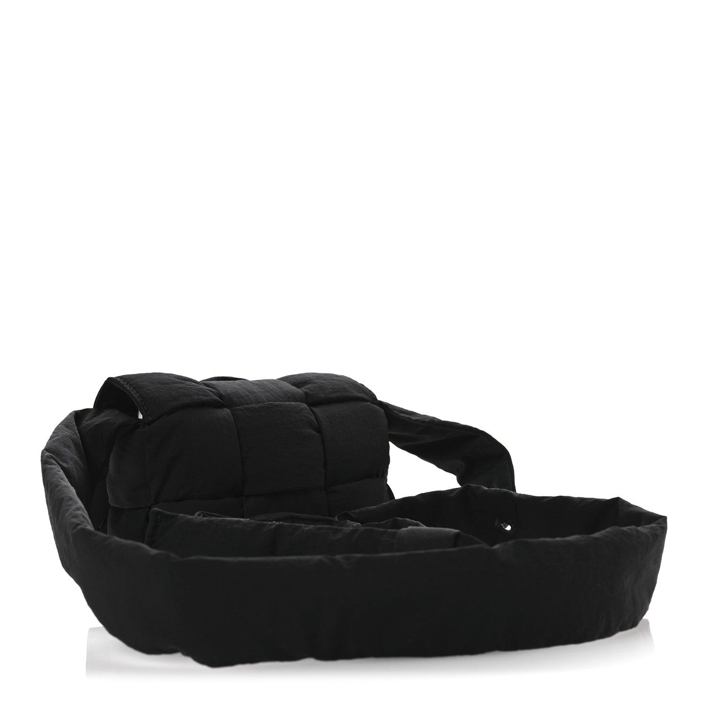 Nylon Intrecciato Padded Tech Candy Cassette Bag Black
