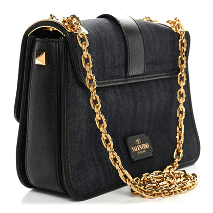 Denim B-Rockstud Flap Blue Blue