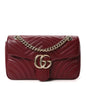 Calfskin Matelasse Small GG Marmont Shoulder Bag Ancora Red