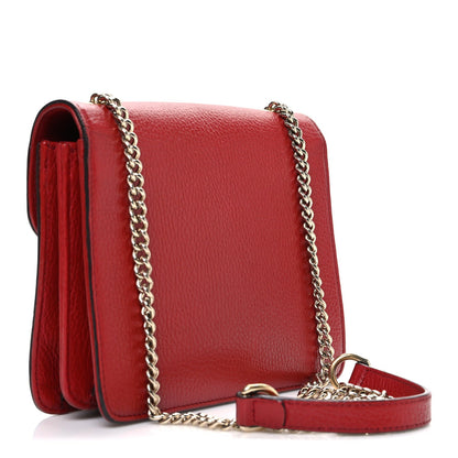 Dollar Calfskin Small Interlocking G Shoulder Bag Red