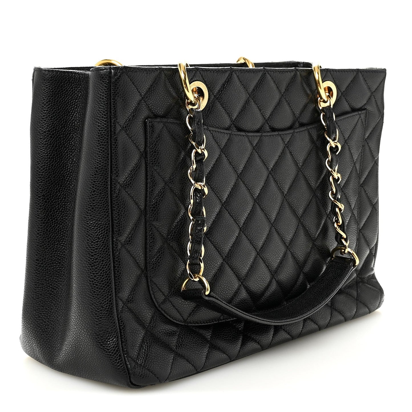 Caviar Large CC Shoulder Bag Black
