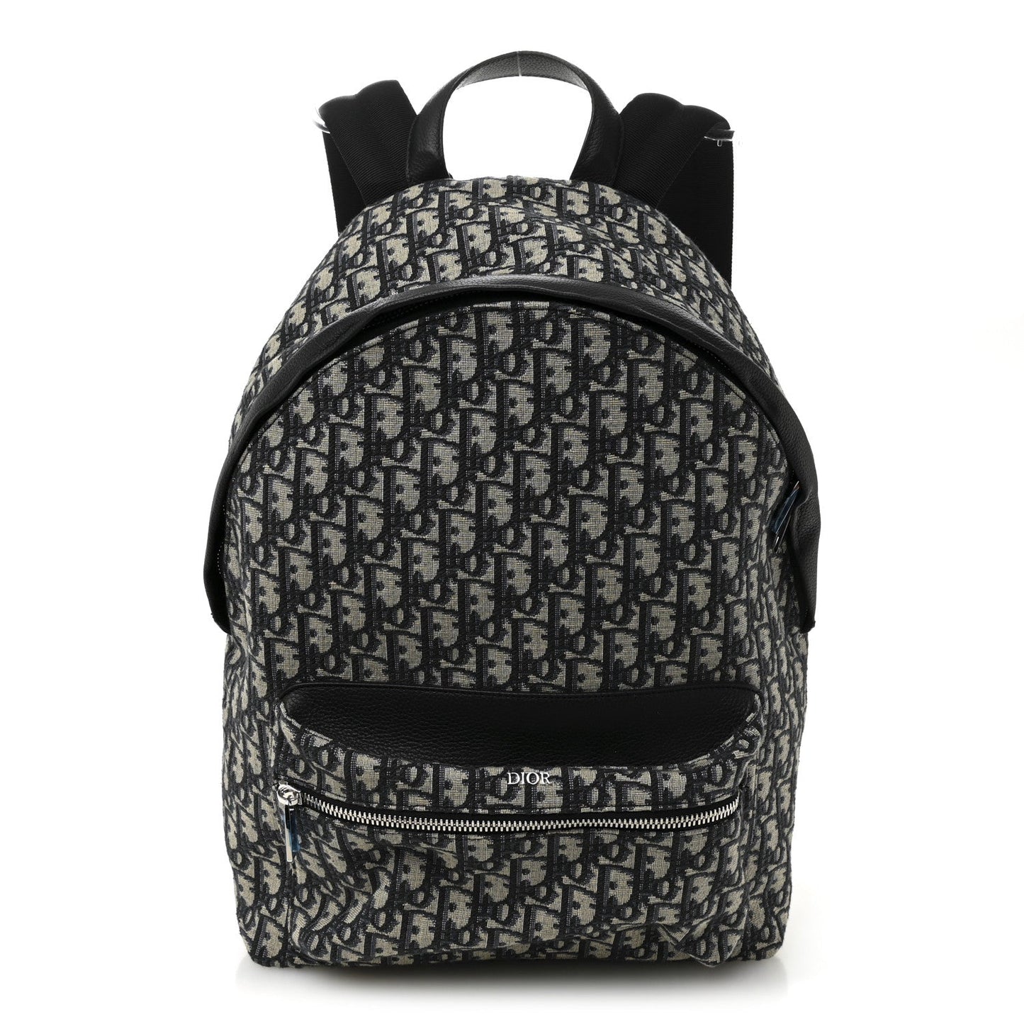 Oblique Calfskin Rider Backpack Beige Black
