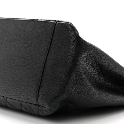 Caviar Quilted Grand Shopping Tote GST Black