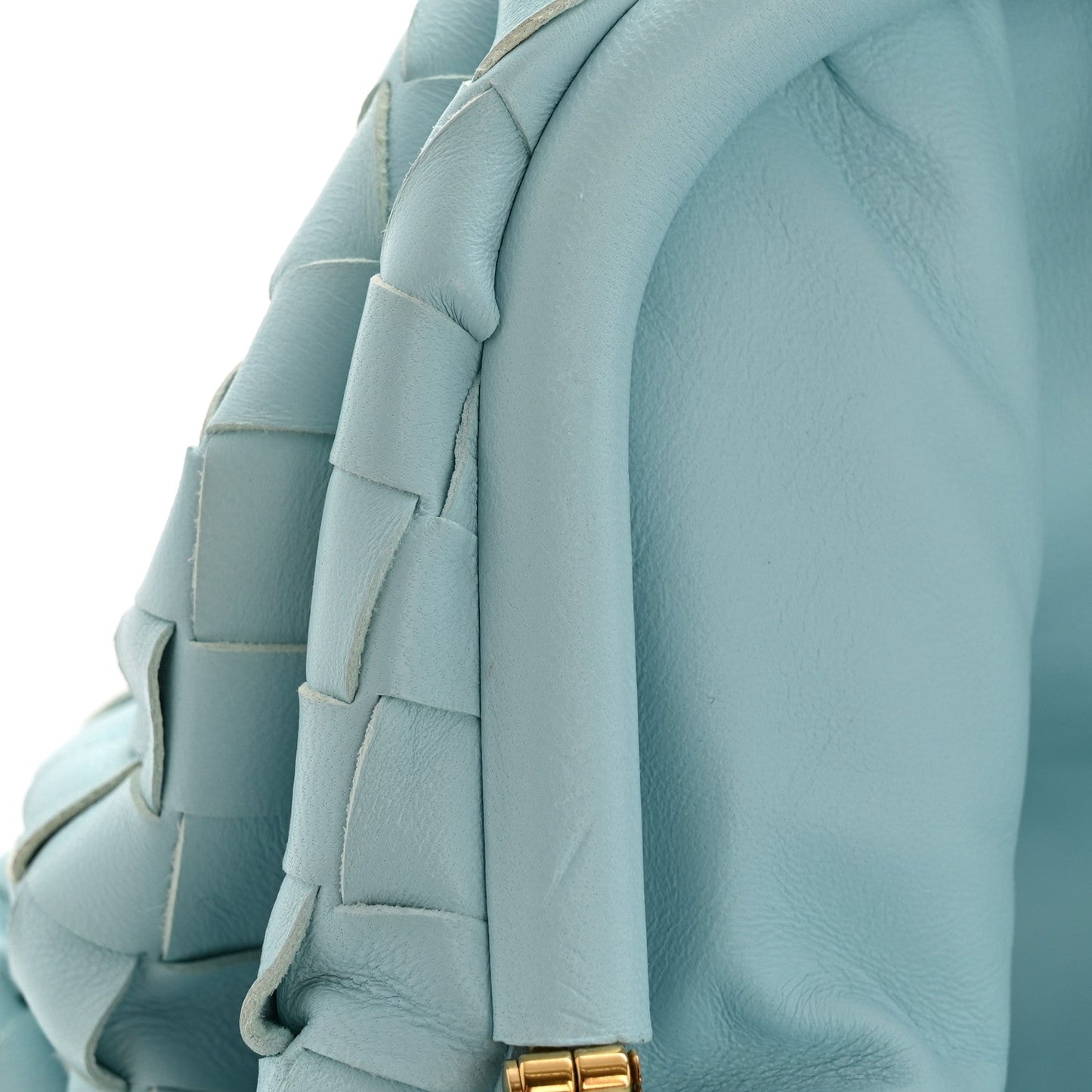 Nappa Maxi Intrecciato The Pouch Oversized Clutch Teal Washed