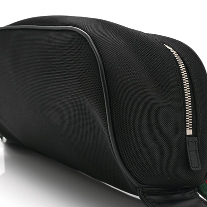 Techno Canvas Web Large Belt Bag Black
