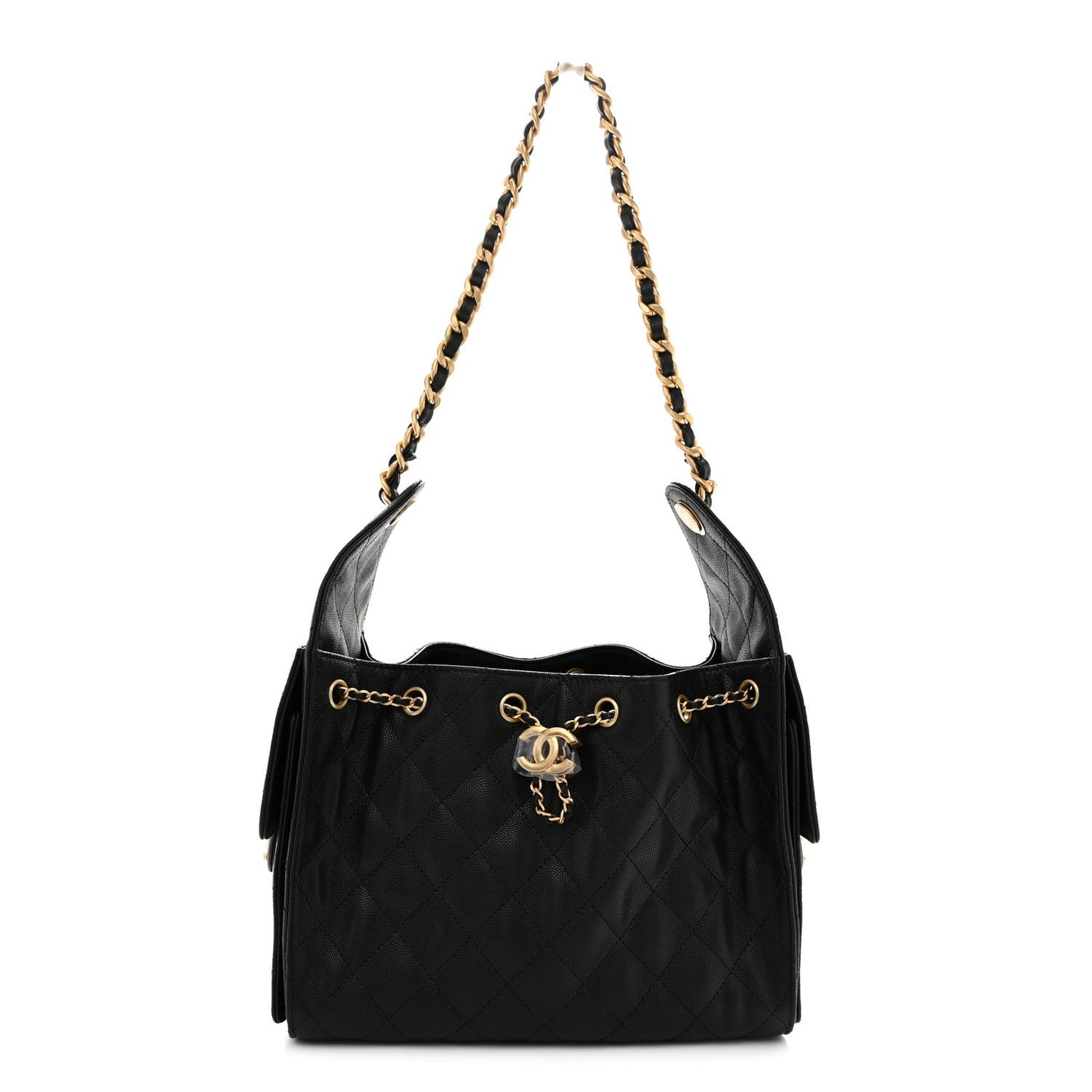 Caviar Quilted Small Chanel 25 Handbag Black