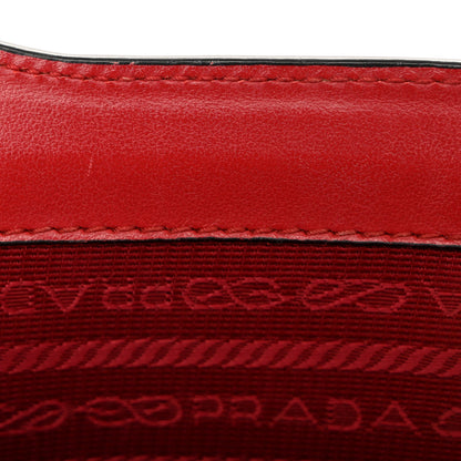Saffiano Turn Lock Chain Shoulder Bag Fuoco