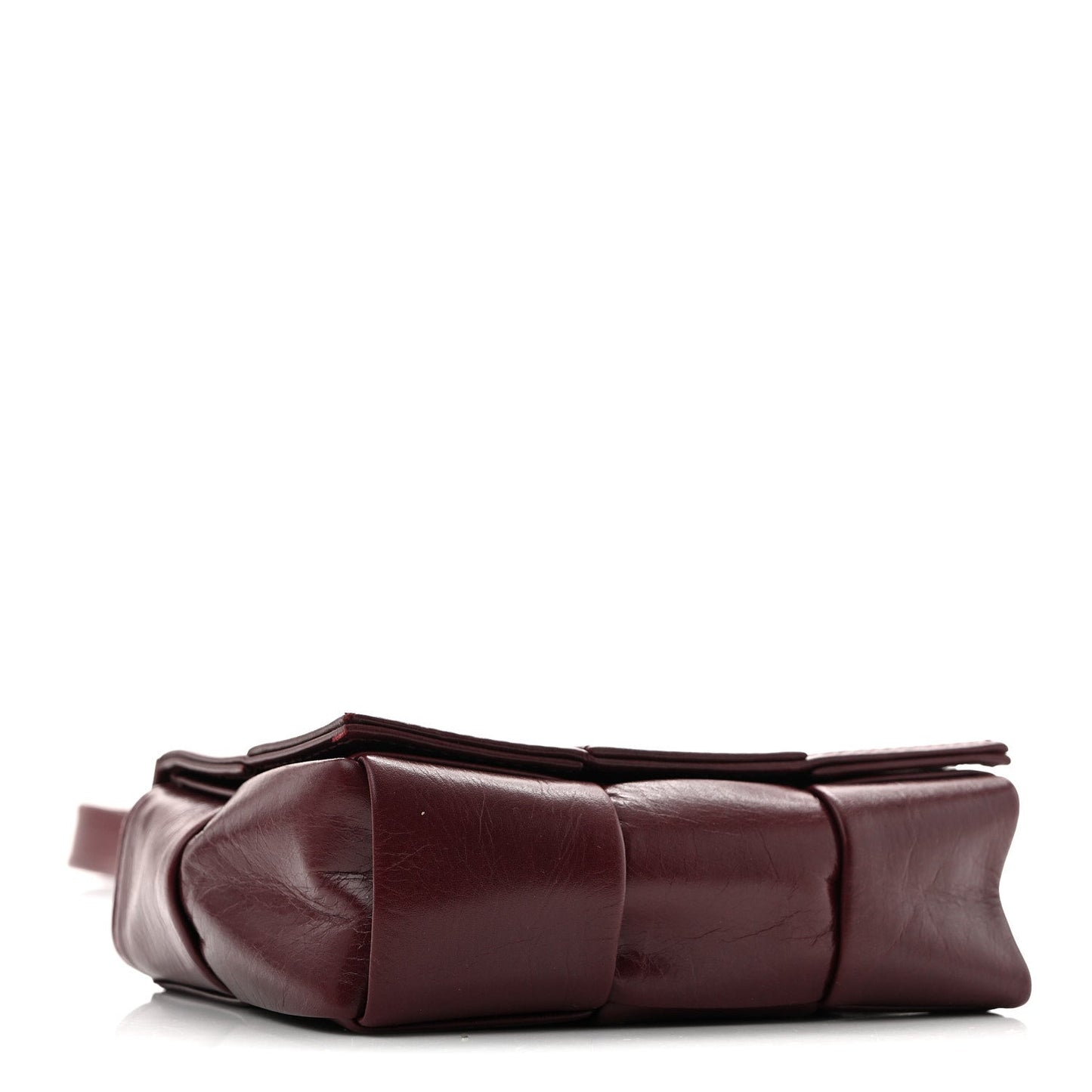 Paper Calfskin Maxi Intreccio Extra Mini Cassette Crossbody Bag Burgundy