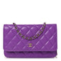 Caviar Quilted Wallet On Chain WOC Purple