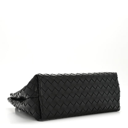 Nappa Intrecciato Medium Andiamo Shoulder Bag Black