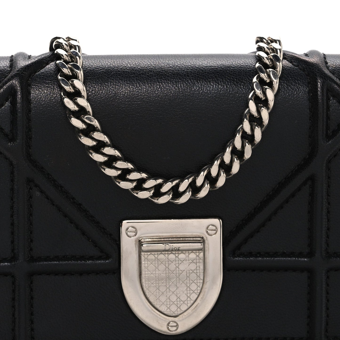 Lambskin Baby Diorama Flap Bag Black