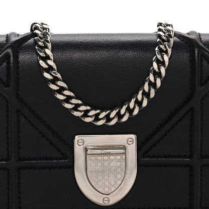 Lambskin Baby Diorama Flap Bag Black