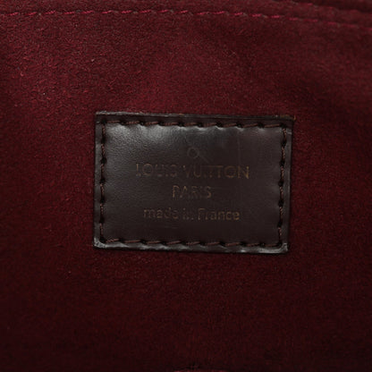Cuir Taurillon Damier Ebene Normandy Bordeaux