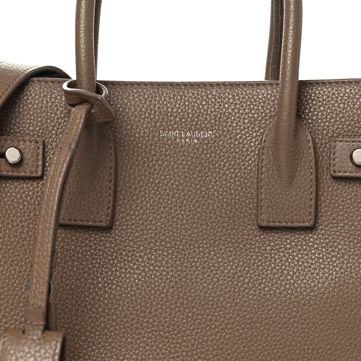 Grained Calfskin Baby Sac De Jour Souple Taupe