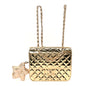 Mirror Calfskin Metallic Calfskin Quilted Hollywood Boulevard Backpack With Coin Purse Gold