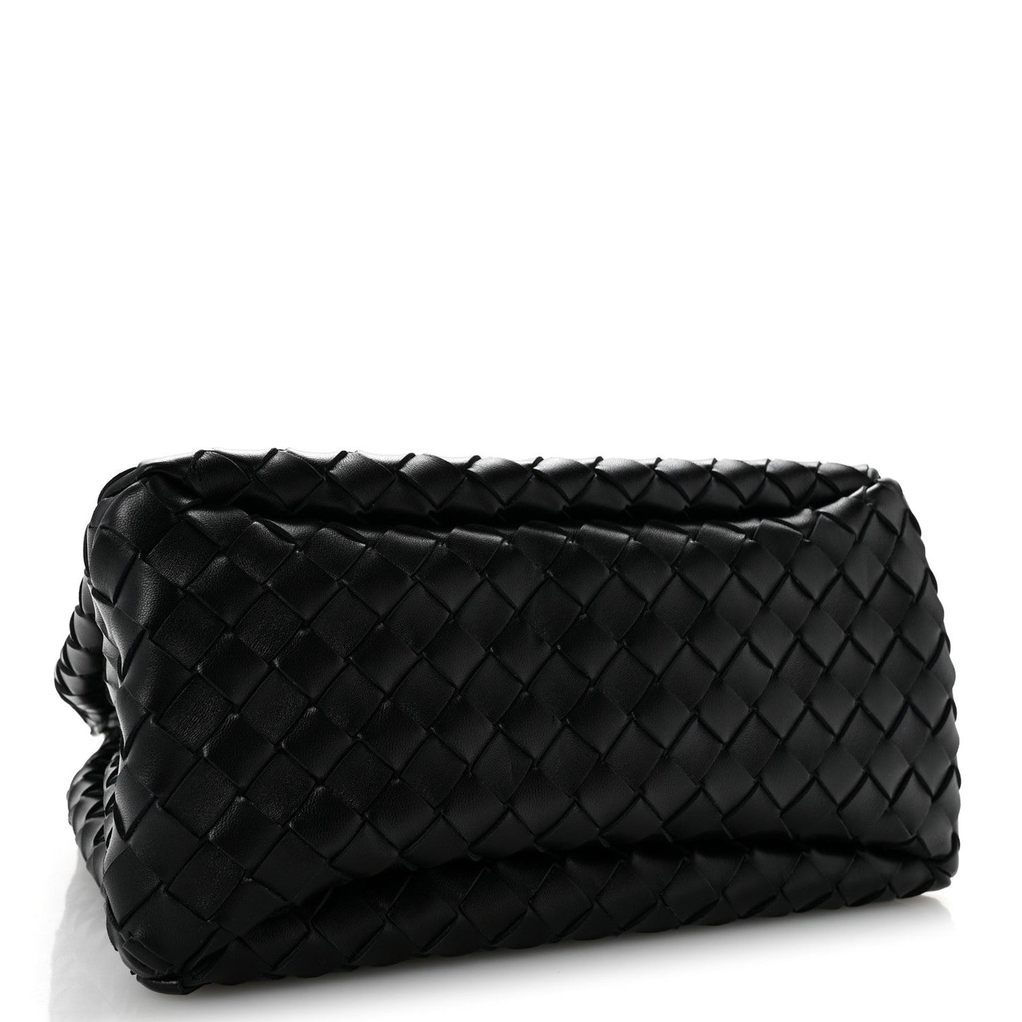 Nappa Intrecciato Small Campana Shoulder Bag Black