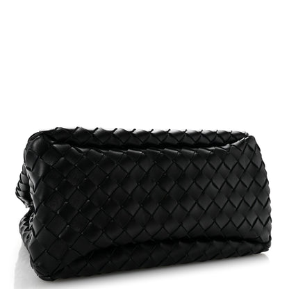 Nappa Intrecciato Small Campana Shoulder Bag Black