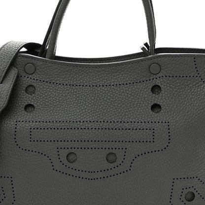 Veau Grana Perforated Blackout Hardware S City Gris Acier