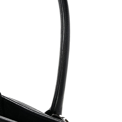 Calfskin Cerf Executive Shopper Tote Black