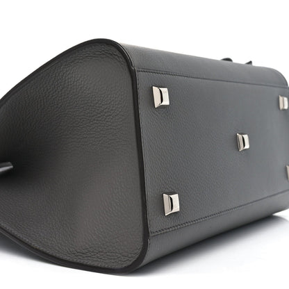 Calfskin Medium Studio Soft Bag Grey