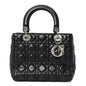 Lambskin Cannage Medium Lady Dior Navy Blue
