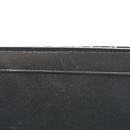 Velvet Tri-Quilt Monogram Medium College Bag Black