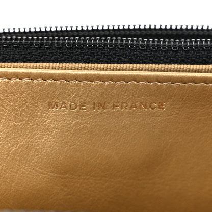 Lambskin Quilted CC Pearl Crush Wallet on Chain WOC Black