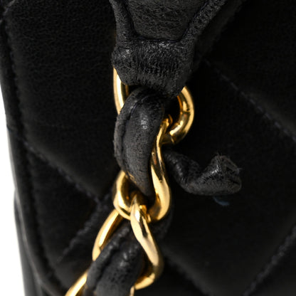 Lambskin Quilted Medium Single Flap Black