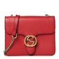 Dollar Calfskin Small Interlocking G Shoulder Bag Red