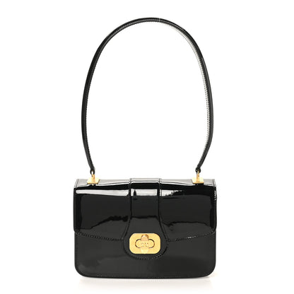 Patent Calfskin Teen Josephine Top Handle Bag Black