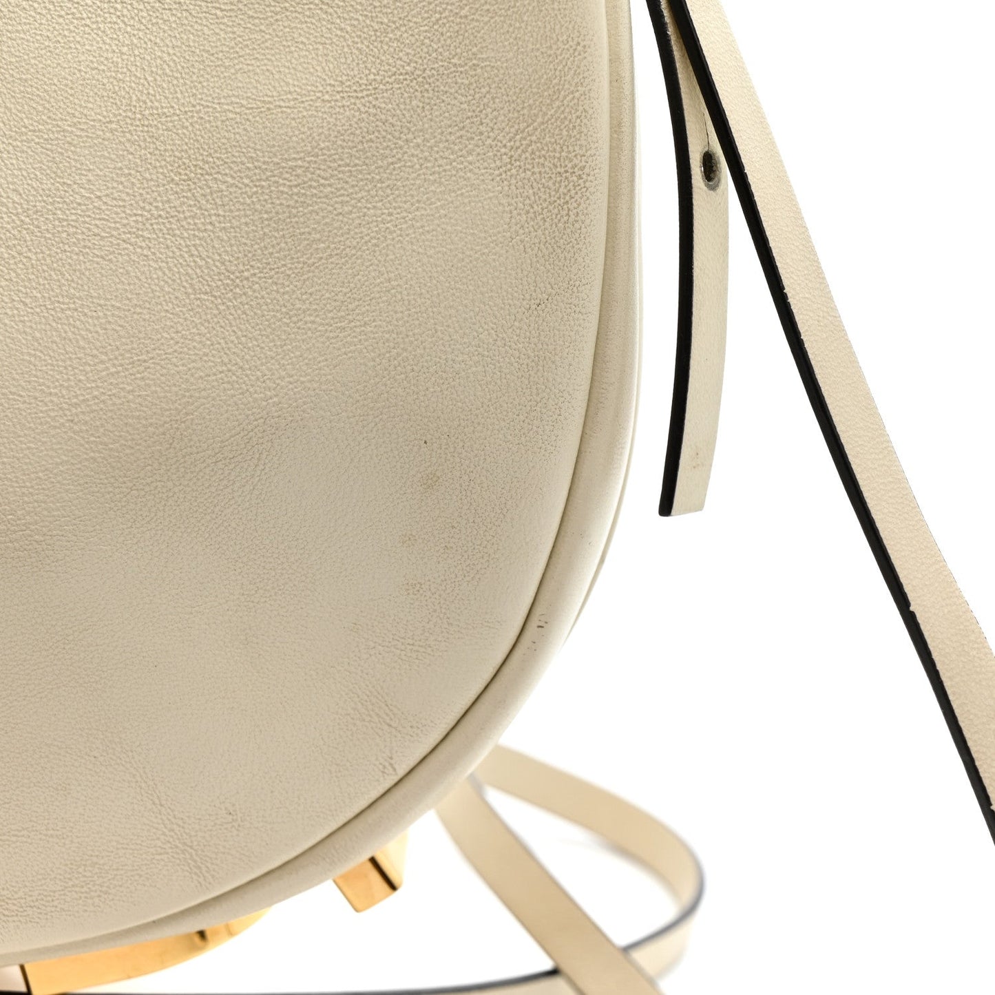 Vitello Grace Matte Mini Fendigraphy Hobo Bag White Ice