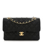 Caviar Quilted Small Double Flap Black