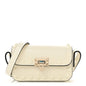 Vitello Mini Monochrome Rockstud Flip Lock Shoulder Bag Ivory