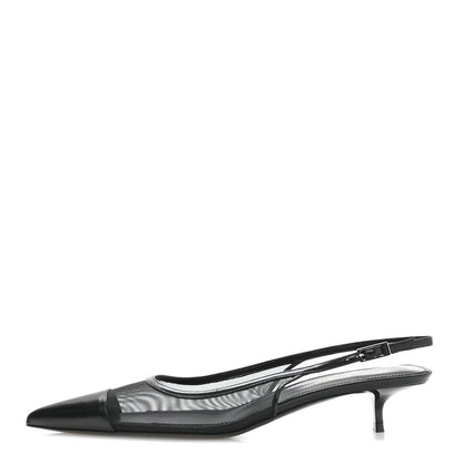Mesh Oxalis Slingback 30 Pumps 38 Black
