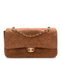 Suede Calfskin Small Souplissimo Maxi Flap Camel