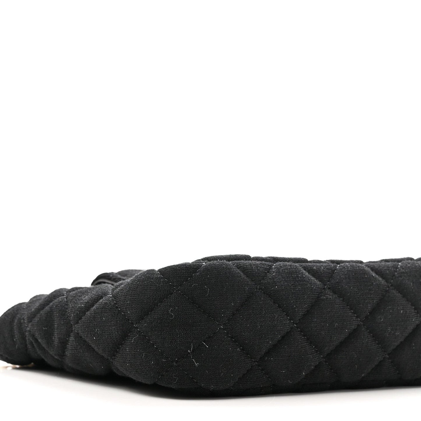 Jersey Quilted Small Wavy CC Hobo Black