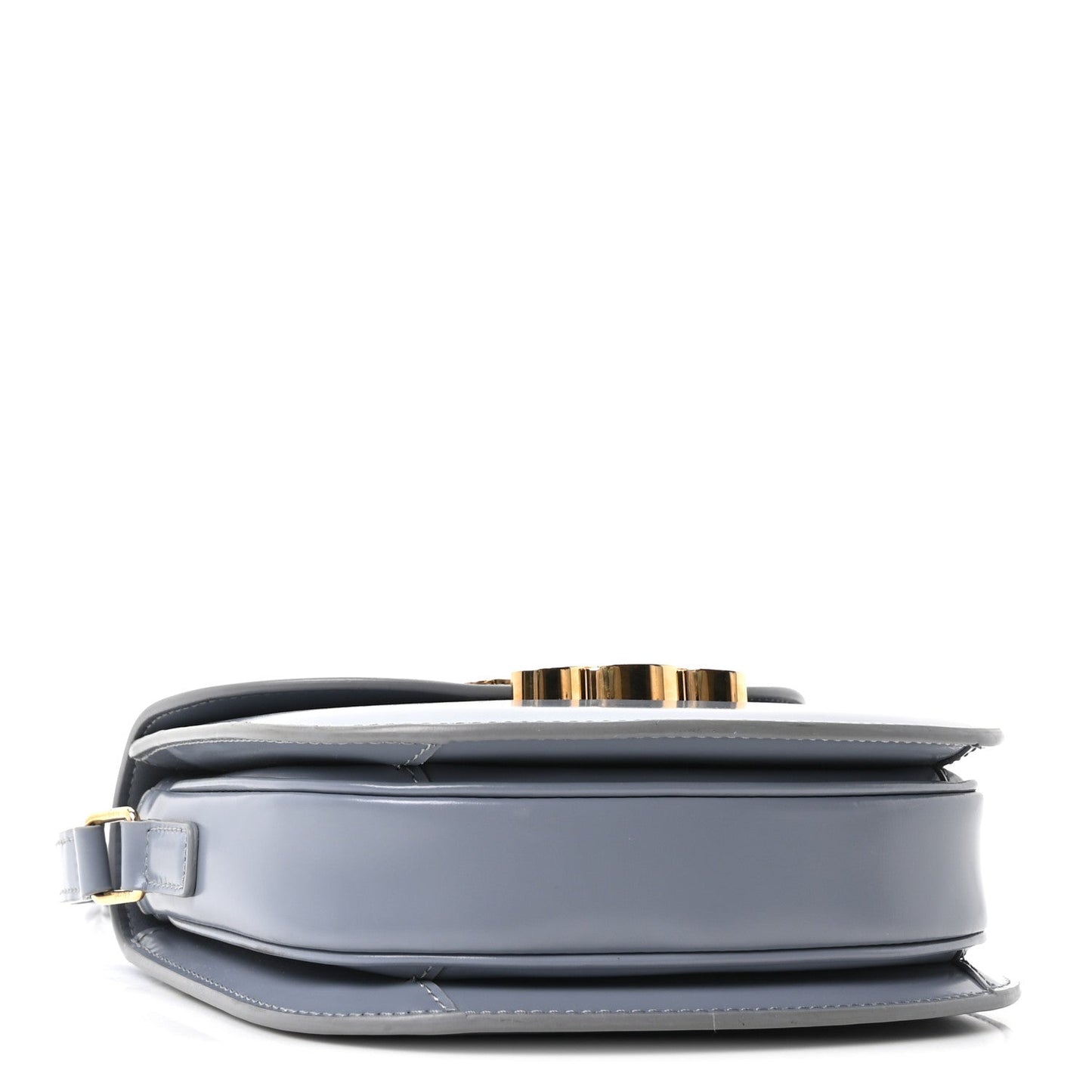 Shiny Calfskin Teen Besace Blue Grey