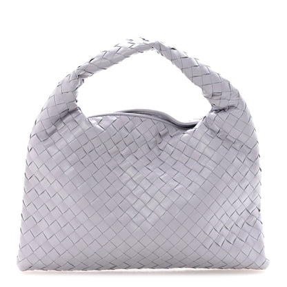 Calfskin Intrecciato Small Hop Oyster Lilac