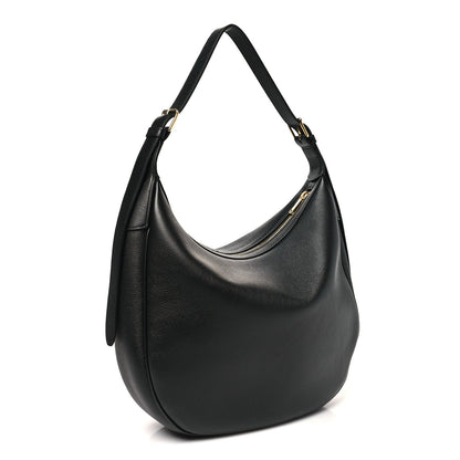 Supple Calfskin Cuir Triomphe Medium Heloise Shoulder Bag Black
