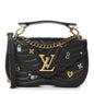 Calfskin Love Lock New Wave Chain MM Black