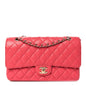 Caviar Quilted Medium Double Flap Red