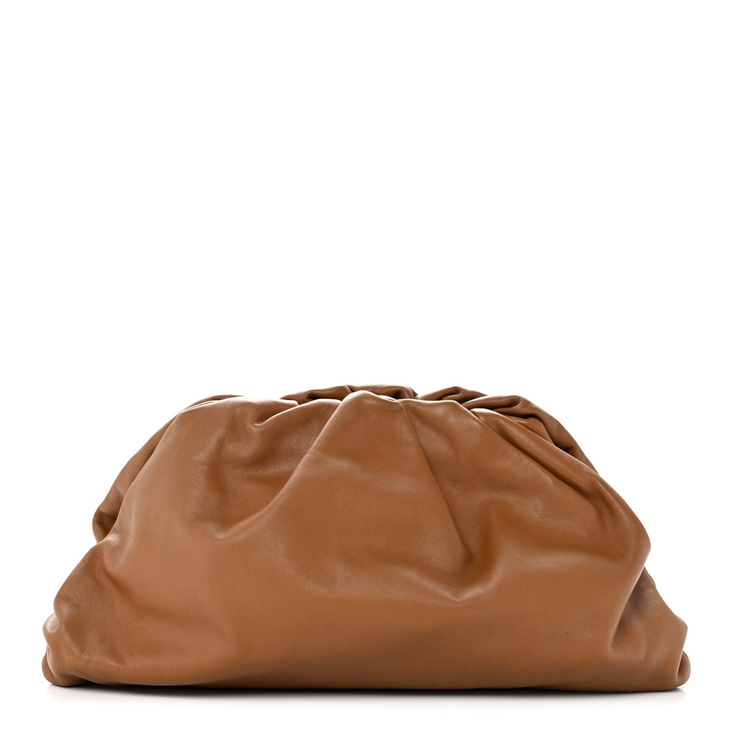 Smooth Butter Calf The Pouch Oversized Clutch Cammello