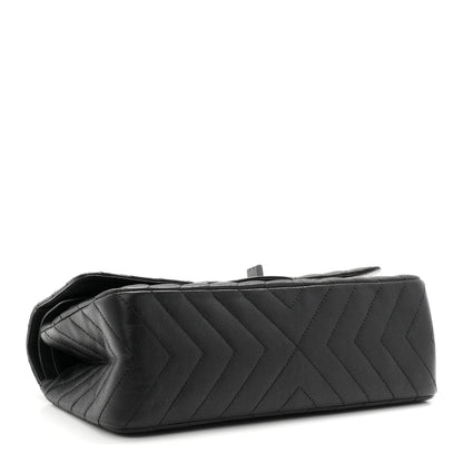 Sheepskin Chevron Quilted 2.55 Reissue 225 Double Flap So Black