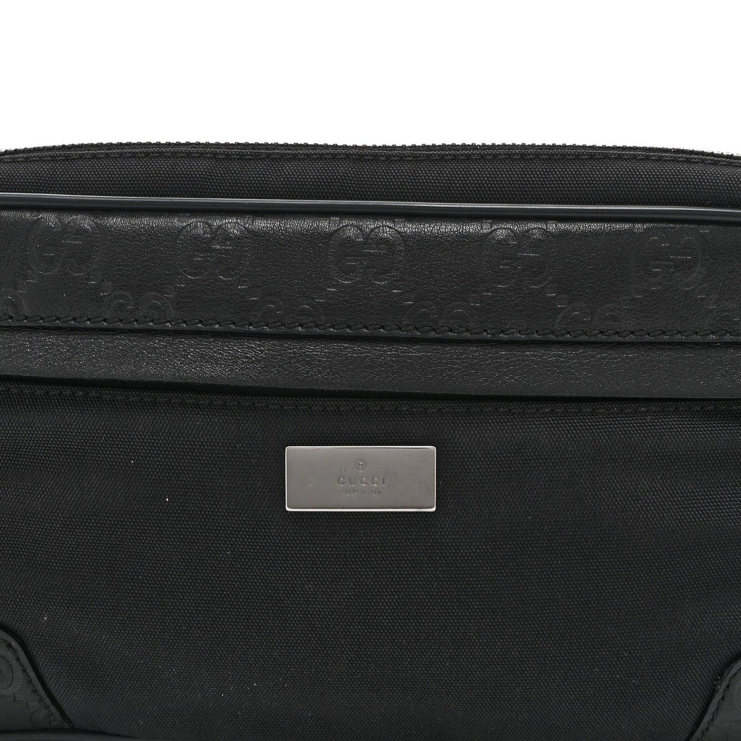 Guccissima Nylon Belt Bag  Black