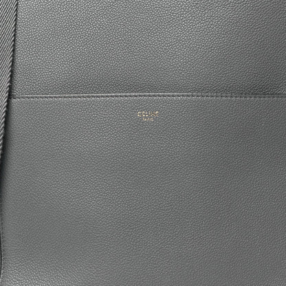 Soft Grained Calfskin Sangle Bucket Bag Grey