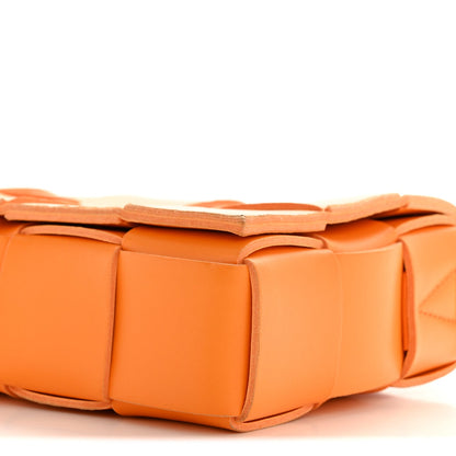 Nappa Maxi Intreccio Cassette Bag Tangerine