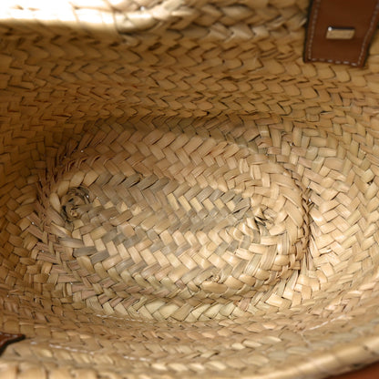 Raffia Small Basket Tote Bag Natural Tan