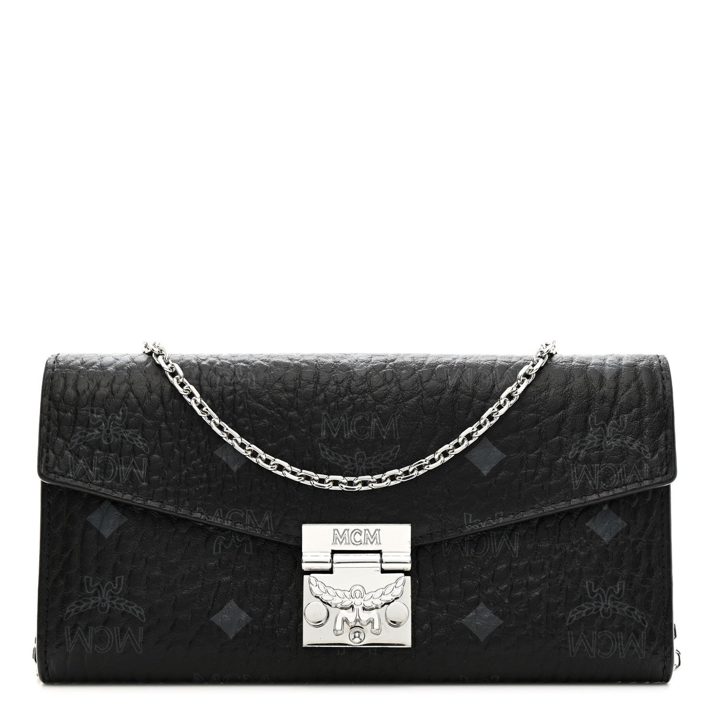 Visetos Large Patricia Wallet On Chain Black